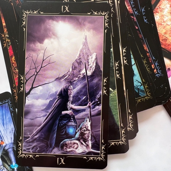 Dark Fairytale Tarot Cards Deck Lo Scarabeo Made In Italy 5" x 2 1/2" - Picture 3 of 7